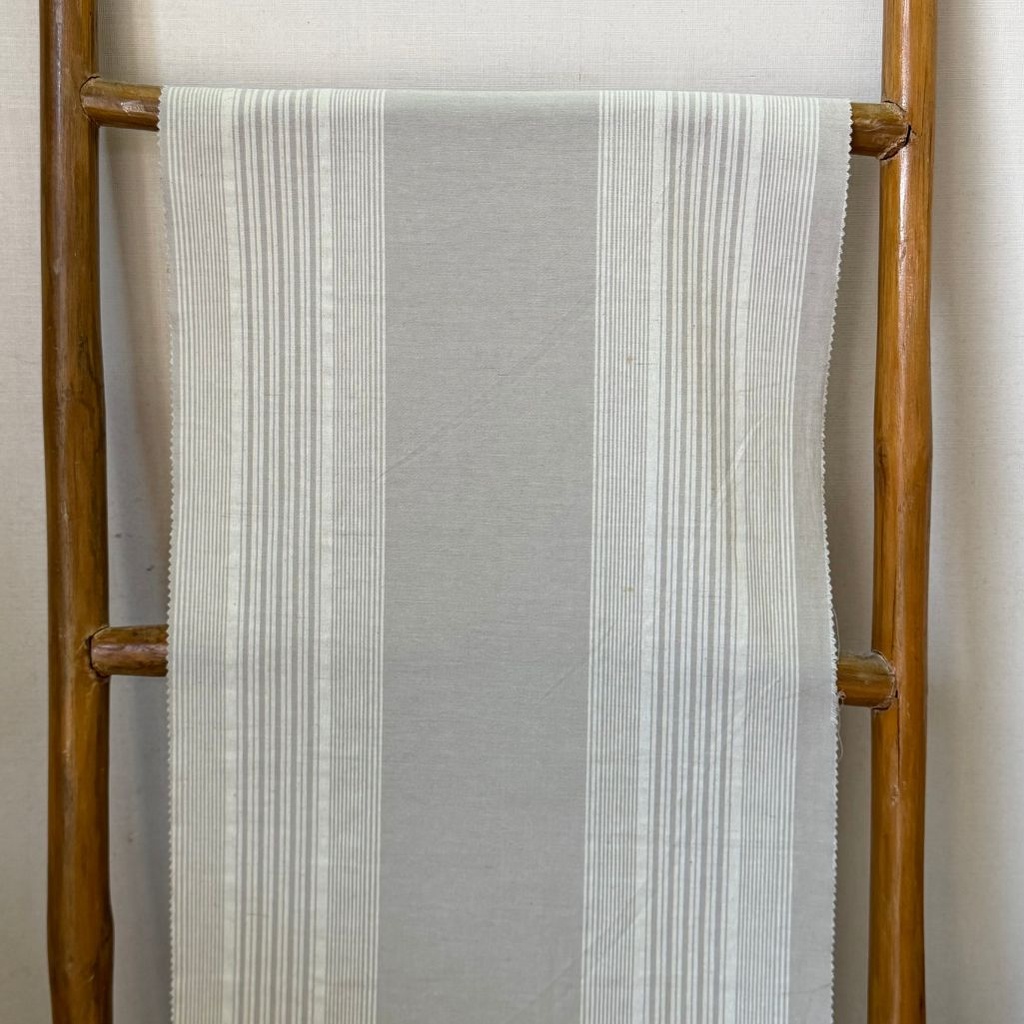 Cotton Rayon Linen Texture Stripes Grey [200901BD]