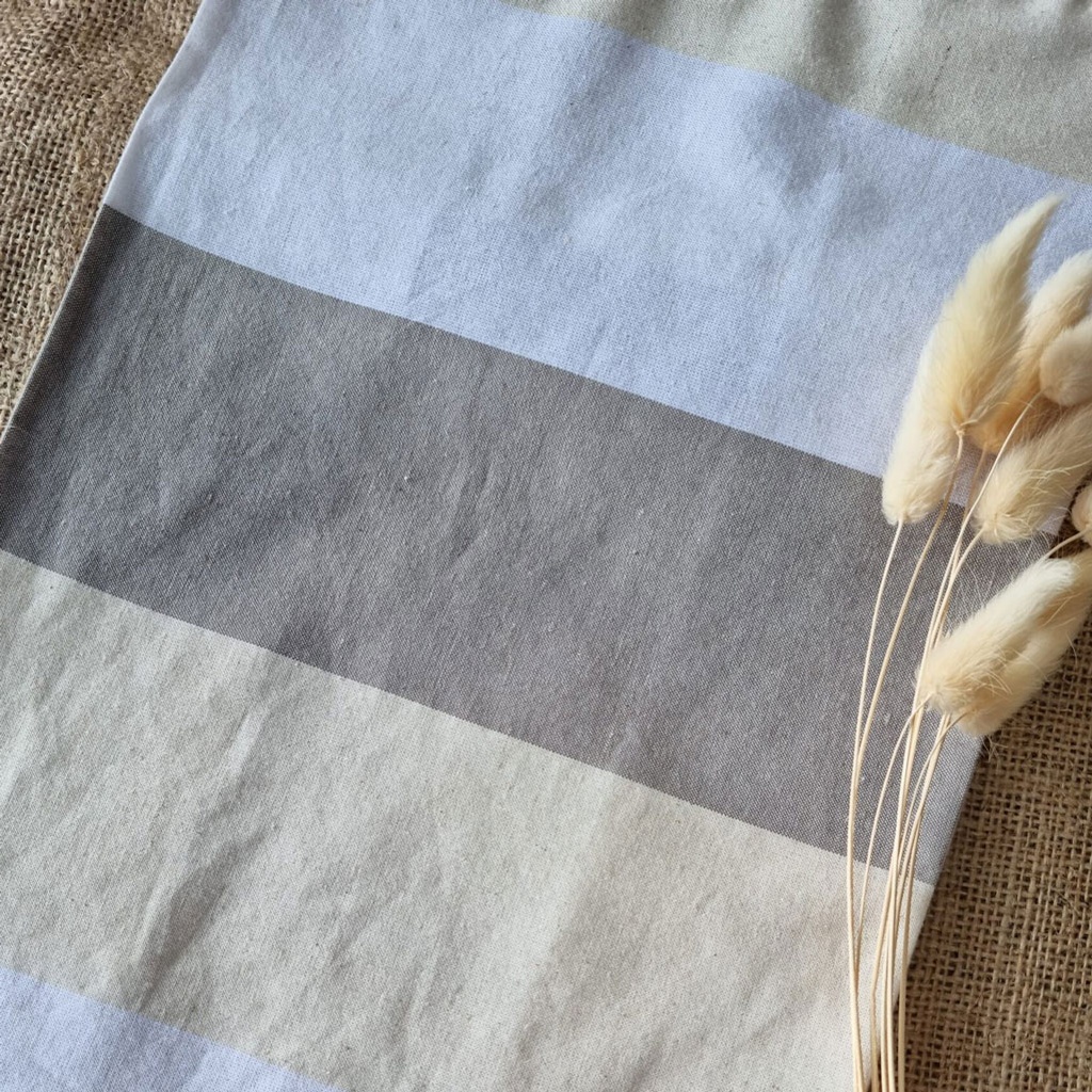 Cotton Rayon Linen Texture Stripe Besar [200905]
