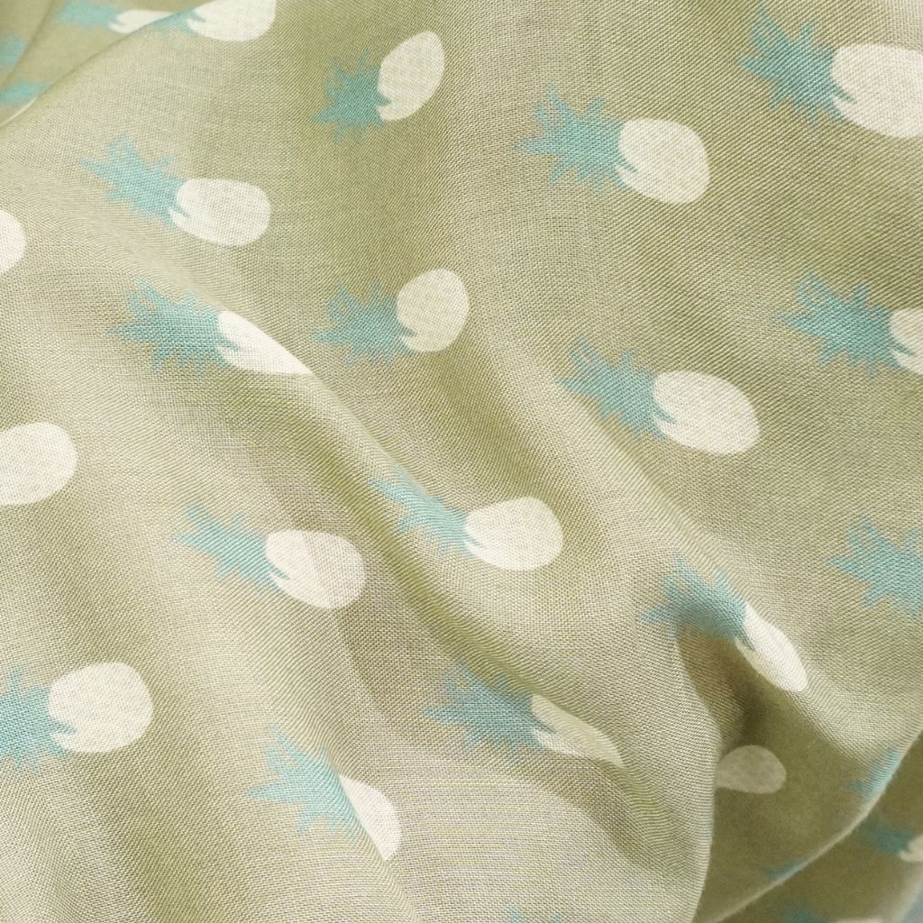 Rayon Print Nanas Olive [P 300]