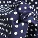 Cotton Twill 40's Reg navy polka dot