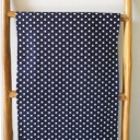 Cotton Twill 40's Reg navy polka dot