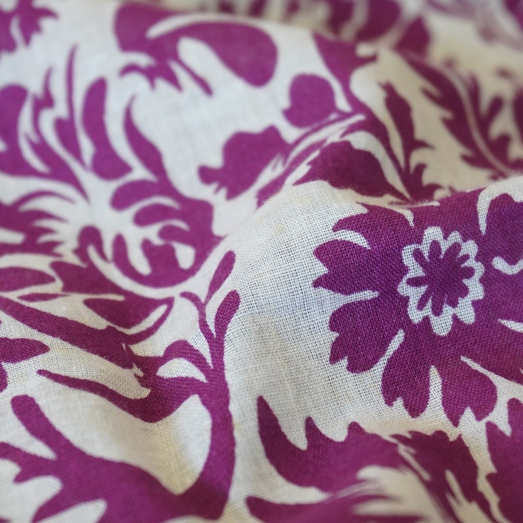 Cotton Voil Print Bunga Rambat Purple