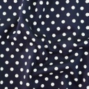 Cotton Twill 40's Reg navy polka dot