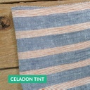 Pure Linen Crinkle Dark Stripes [210510]