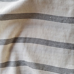 [1200132 BD] Cotton Rayon Linen Texture Stripes Natural [1200132 BD]