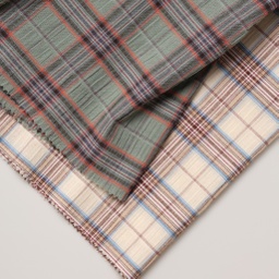 [240520-DX 96828] Cotton Crinkle Plaid [96828]