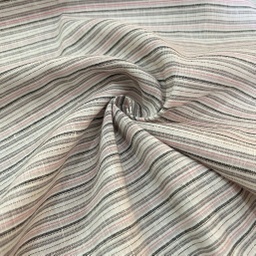 [YD#66] Linen Cotton Yarn Dyed Pink Vintage Stripe [YD#66]