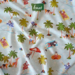 Rayon Liva Eco Velico Hawai Christmas Light Blue